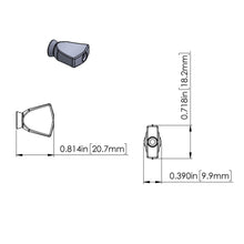 Load image into Gallery viewer, NEW Hipshot L3+R3 LOCKING Mini Tuners SET w/ KEYSTONE Buttons 3x3 NICKEL