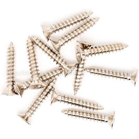 NEW (12) Gotoh Tele/Telecaster Guitar Bridge Mounting Screws 20mm Long - NICKEL