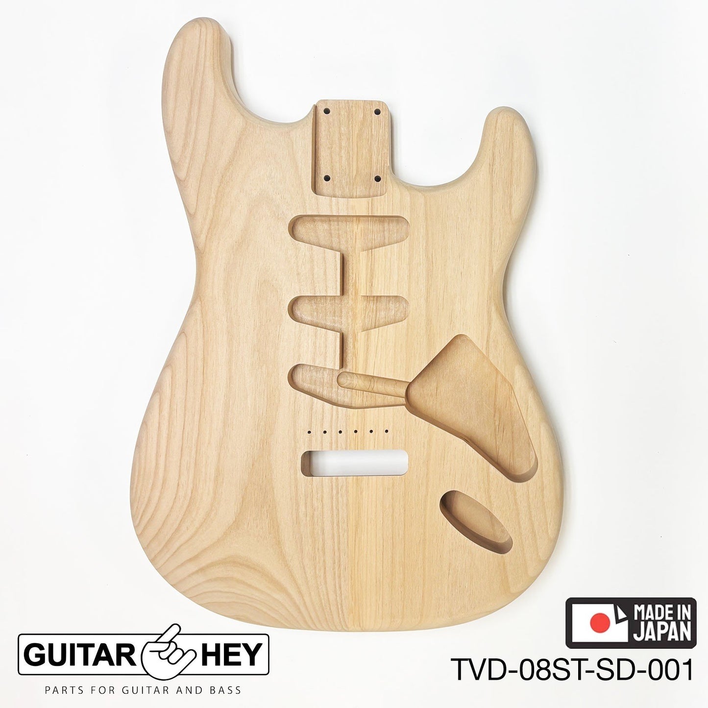 NEW Hosco JAPAN Unfinished Strat® 50's Style Body Alder 2-piece SANDED, 2402