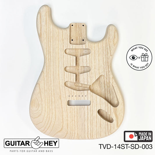 NEW Hosco JAPAN Unfinished Strat® 50's Style Body Swamp Ash 2-piece SANDED #003