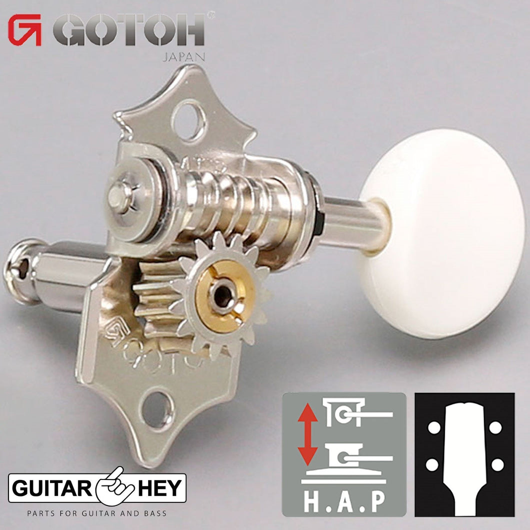 NEW Gotoh UK700-05MA Height Adjustable HAP Ukulele Tuning Keys Tuners - NICKEL