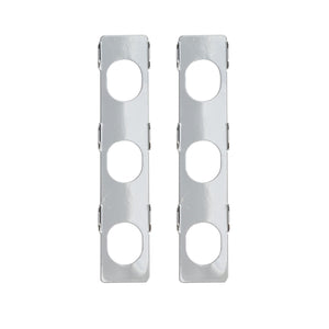 NEW Hipshot 6 in Line STAGGERED Classic SMALL AMBER Buttons UMP Plates - CHROME