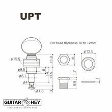 Load image into Gallery viewer, NEW Gotoh UPT-UB7 Sealed Planetary Ukulele Tuning (4) Keys - SATIN CHROME WHITE