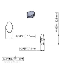 Load image into Gallery viewer, Hipshot 6-in-Line Tuners Schaller Mini Locking M6 Style STAGGERED D08 - CHROME