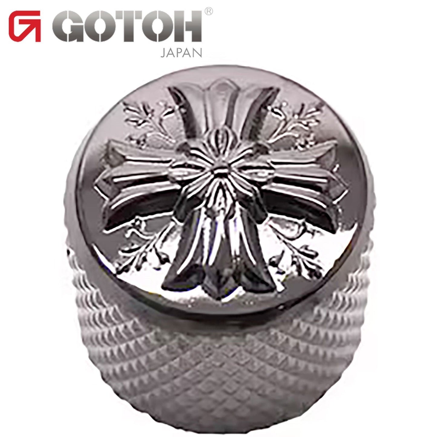 NEW Gotoh VK-Art-03 Cross Luxury Art Collection Control Knob METAL - COSMO BLACK