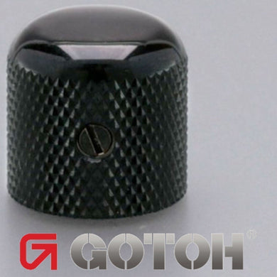 NEW (1) Gotoh VK1-18 - Control Knob DOME - Bass, Guitar, 6mm ID - METAL - BLACK