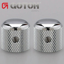 Load image into Gallery viewer, NEW (2) Gotoh VK1-18 - Control Knob - DOME - Bass, Guitar - METAL - CHROME