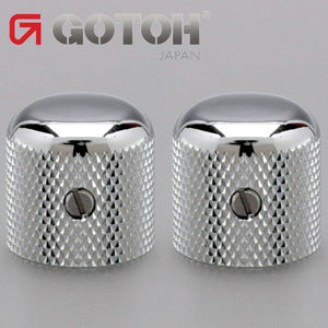 NEW (2) Gotoh VK1-18 - Control Knob - DOME - Bass, Guitar - METAL - CHROME