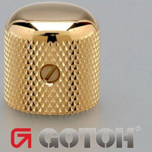 Load image into Gallery viewer, NEW (1) Gotoh VK1-18 - Control Knob DOME - Bass, Guitar, 6mm ID - METAL - GOLD