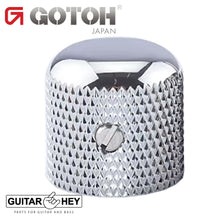 Load image into Gallery viewer, NEW (1) Gotoh VK1-19 - Control Knob - DOME - Bass Guitar 6mm hole METAL - CHROME