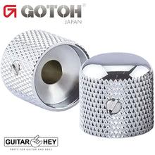 Load image into Gallery viewer, NEW (2) Gotoh VK1-19 - Control Knob - DOME - Bass Guitar 6mm hole METAL - CHROME