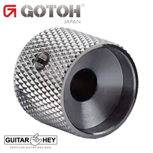 NEW (1) Gotoh VK1-19 Control Knob DOME Bass Guitar 6mm hole, METAL - COSMO BLACK