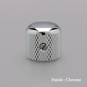 NEW (2) Gotoh VK1-19 - Control Knob - DOME - Bass Guitar 6mm hole METAL - CHROME