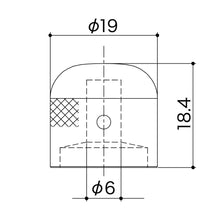 Carregar imagem no visualizador da galeria, NEW (1) Gotoh VK1-19 - Control Knob - DOME - Bass Guitar 6mm hole METAL - CHROME