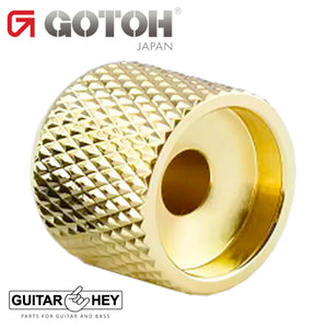 NEW (1) Gotoh VK1-19 - Control Knob - DOME - Bass, Guitar 6mm hole, METAL - GOLD