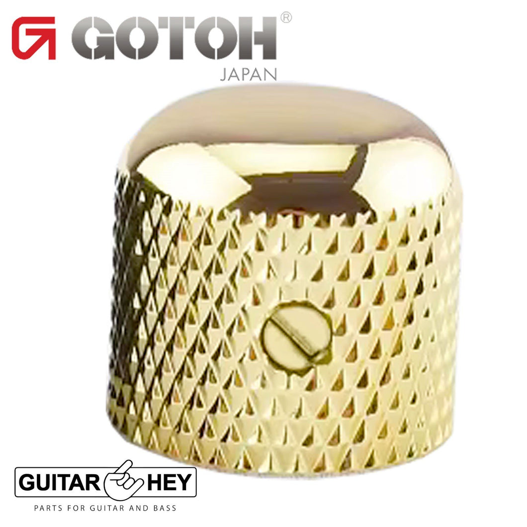 NEW (1) Gotoh VK1-19 - Control Knob - DOME - Bass, Guitar 6mm hole, METAL - GOLD