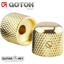 Carregar imagem no visualizador da galeria, NEW (2) Gotoh VK1-19 - Control Knob - DOME - Bass, Guitar 6mm hole, METAL - GOLD