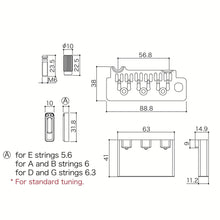 Carregar imagem no visualizador da galeria, NEW Wilkinson Gotoh VS100N 2-Point non-locking Tremolo Bridge - HONED CHROME