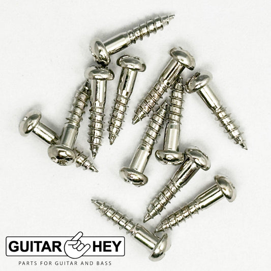 NEW (12) Gotoh Guitar Mounting Screws for SD91 Keys 12mm Long Round Head, NICKEL