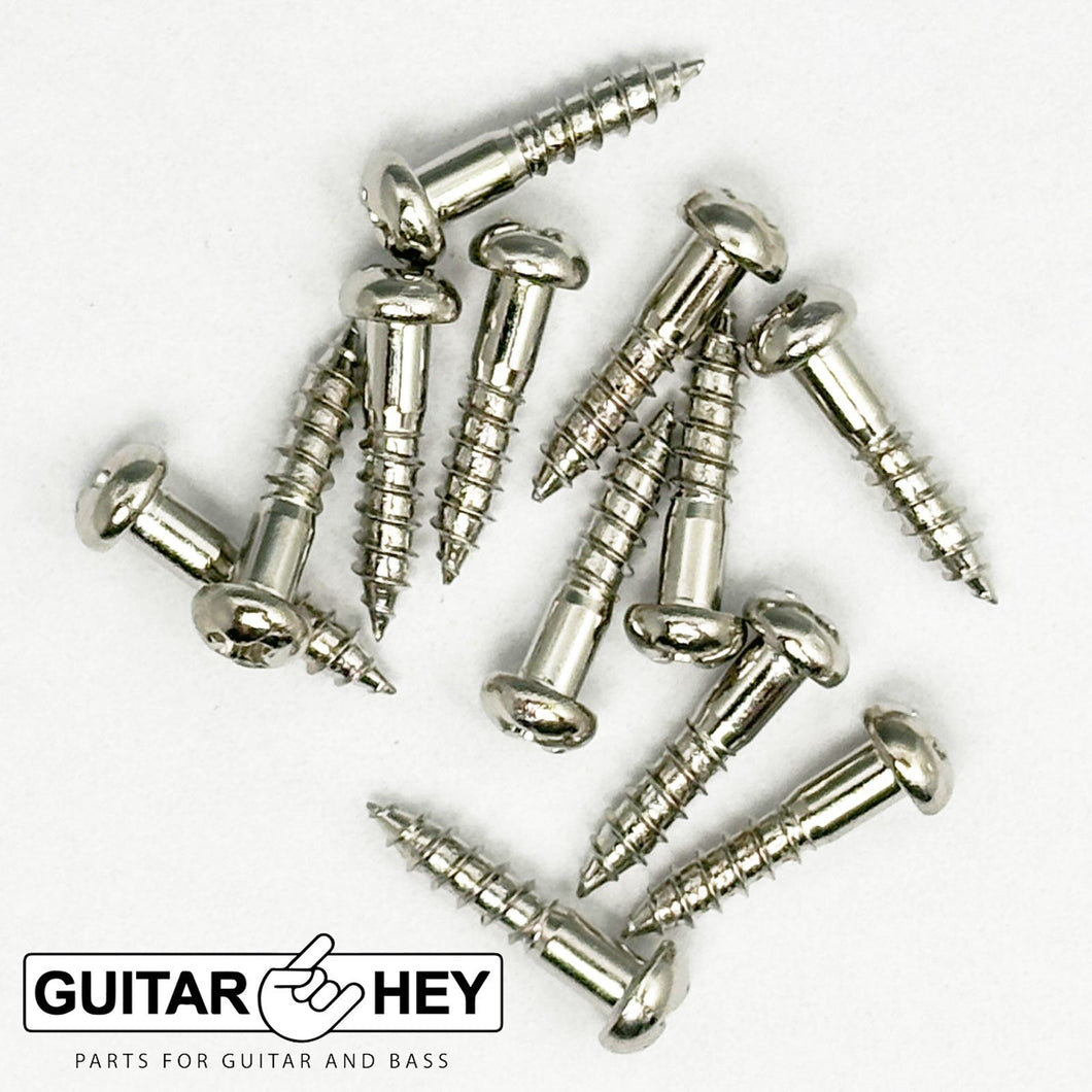 NEW (12) Gotoh Guitar Mounting Screws for SD91 Keys 12mm Long Round Head, NICKEL
