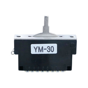 NEW 3-Way YM-30 Import Switch for Guitar or Bass w/ Black Tip, Includes Screws