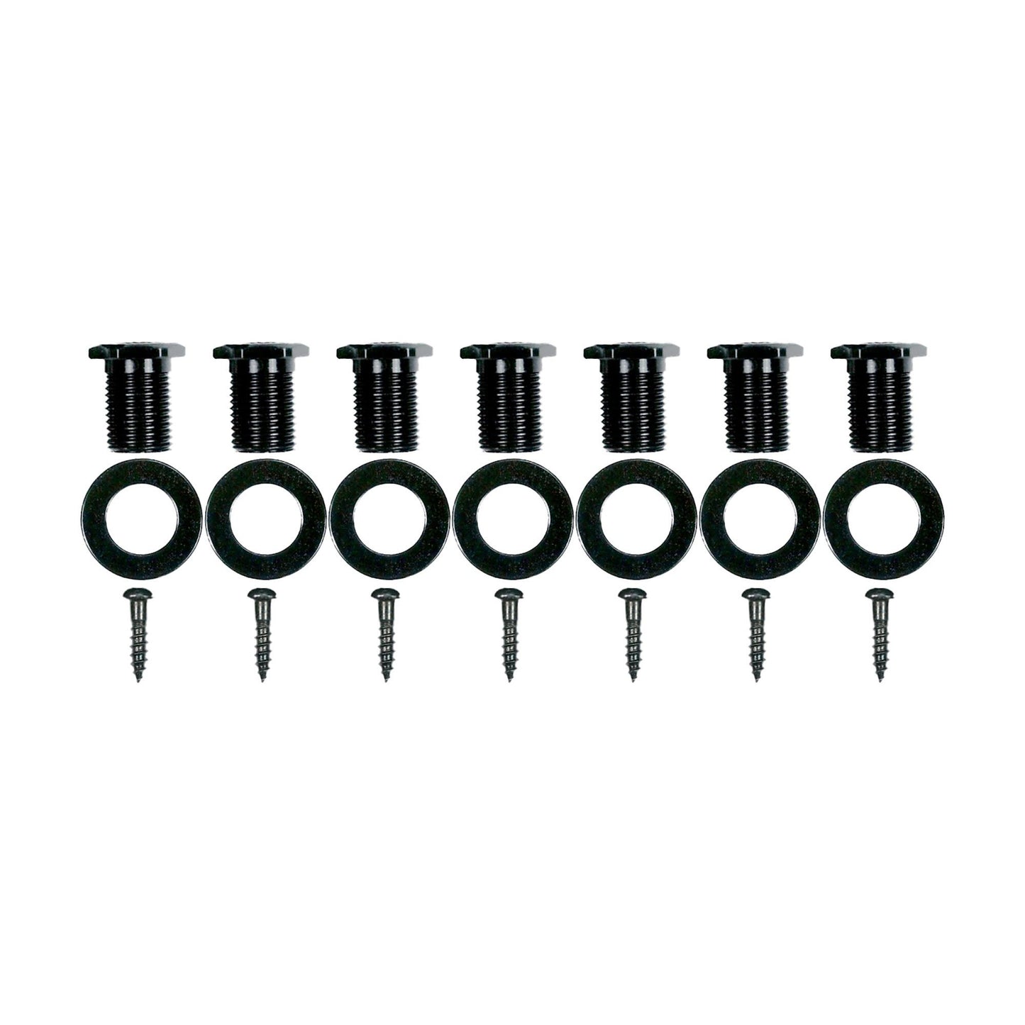 NEW Gotoh SG381-M07 MGT 7 in Line Locking Tuners Set NON-Staggered Ivory - BLACK