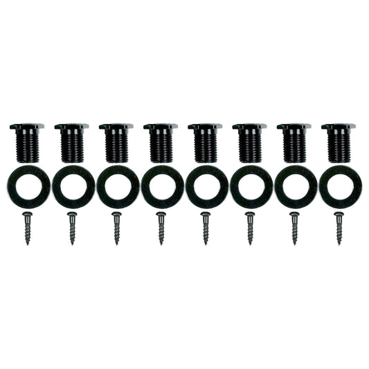 NEW Gotoh SG381 MGT Locking Tuners Pearloid Buttons 8-String Set 4x4 - BLACK