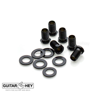 NEW Hipshot STAGGERED Tuners Fender® Directrofit™ LOCKING HEX Amber Keys - BLACK