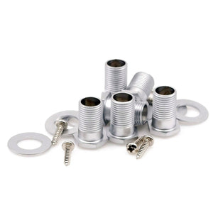 NEW Hipshot 6-in-Line STAGGERED Locking Tuners Set KNURLED Buttons, SATIN CHROME