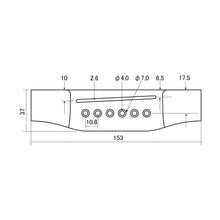 Load image into Gallery viewer, NEW Martin-Style Replacement Acoustic Guitar Bridge Made in Japan, GENUINE EBONY