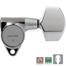 Load image into Gallery viewer, NEW Gotoh SG301-01 Tuners Set L3+R3 Machine Head Large Buttons - 3x3 - CHROME