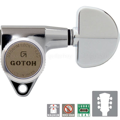 NEW Gotoh SG301-20 MGT Magnum Locking Trad Tuners w/ Dome Buttons 3x3 - CHROME