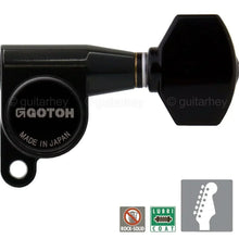 Load image into Gallery viewer, NEW Gotoh SG360-07 Set 6 In-Line Schaller Style Mini Tuners, Tuning Keys - BLACK