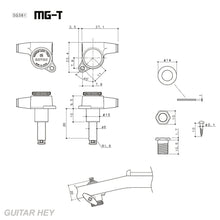 Load image into Gallery viewer, NEW Gotoh SG381-04 MGT L3+R3 MAGNUM LOCK-TRAD Keystone Buttons Set 3x3 - GOLD