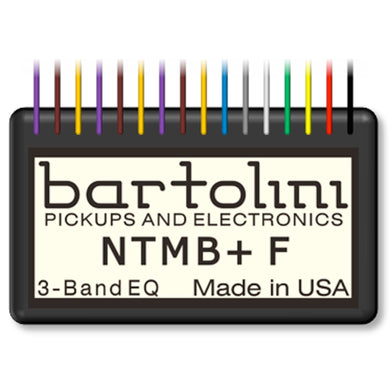 NEW Bartolini NTMB+ GF 3-band Tone Control EQ Preamp for Bass 9 or 18v