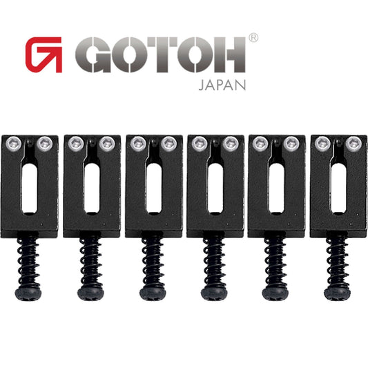 NEW Gotoh S199 Set of 6 Steel Tremolo/Bridge Saddles 10.8mm Width - BLACK