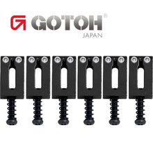 Load image into Gallery viewer, NEW Gotoh S199 Set of 6 Steel Tremolo/Bridge Saddles 10.8mm Width - BLACK