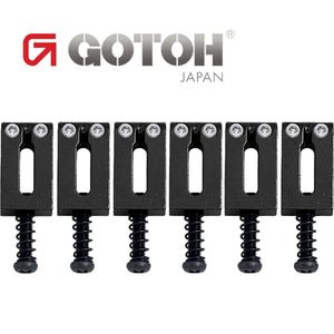 NEW Gotoh S199 Set of 6 Steel Tremolo/Bridge Saddles 10.8mm Width - BLACK