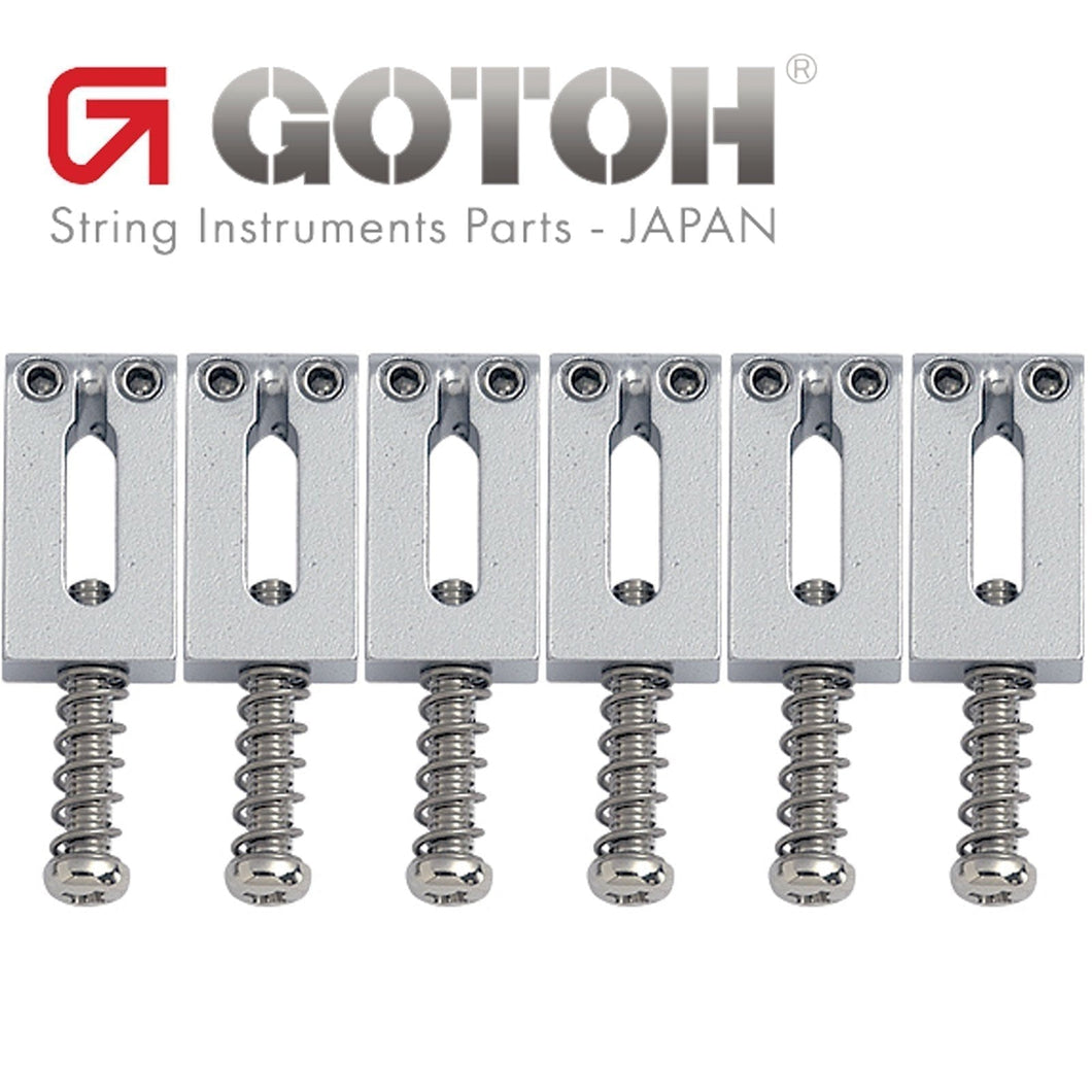 Gotoh S21C Set of 6 Steel Tremolo/Bridge Replacement Saddles 10.5mm Width CHROME