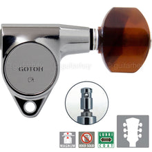 Load image into Gallery viewer, NEW Gotoh SG301 MG Set L3+R3 TORTOISE Buttons Magnum Locking Tuners 3x3 - CHROME