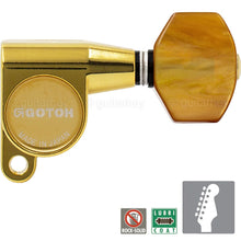 Load image into Gallery viewer, NEW Gotoh SG360-P8 Mini 6 in line Tuning Keys MIN Tuners Schaller Style - GOLD