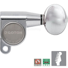 Load image into Gallery viewer, NEW Gotoh SG360-05 Mini Tuner 6 In-Line Schaller Style OVAL Tuning Keys - CHROME