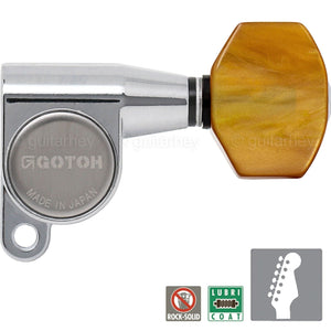 NEW Gotoh SG360-P8 Mini 6 in line Tuning Keys MIN Tuners Schaller Style - CHROME