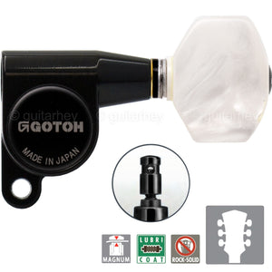 NEW Gotoh SG360 MG Magnum Locking L3+R3 PEARLOID Buttons Set 3x3 - BLACK