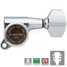 Carregar imagem no visualizador da galeria, NEW Gotoh SG381-07 MGT LOCKING Tuners L3+R3 SMALL Buttons Keys Set 3x3 - CHROME