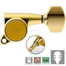 Load image into Gallery viewer, NEW Gotoh SG381-07 MG Magnum Locking Tuning SMALL Buttons Keys Set 3x3 - GOLD