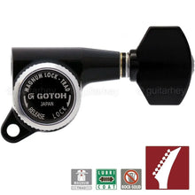 Load image into Gallery viewer, NEW Gotoh SG381-07 MGT 7 in Line Locking Tuners Set NON-Staggered - BLACK