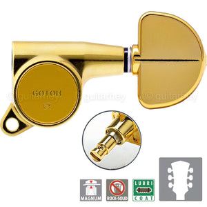 NEW Gotoh SG381-20 MG Magnum Locking Tuning w/ Large Buttons Set 3x3 - GOLD