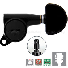 Load image into Gallery viewer, NEW Gotoh SG381-20 MG Magnum Locking Tuners L3+R3 w/ Large Buttons 3x3- BLACK