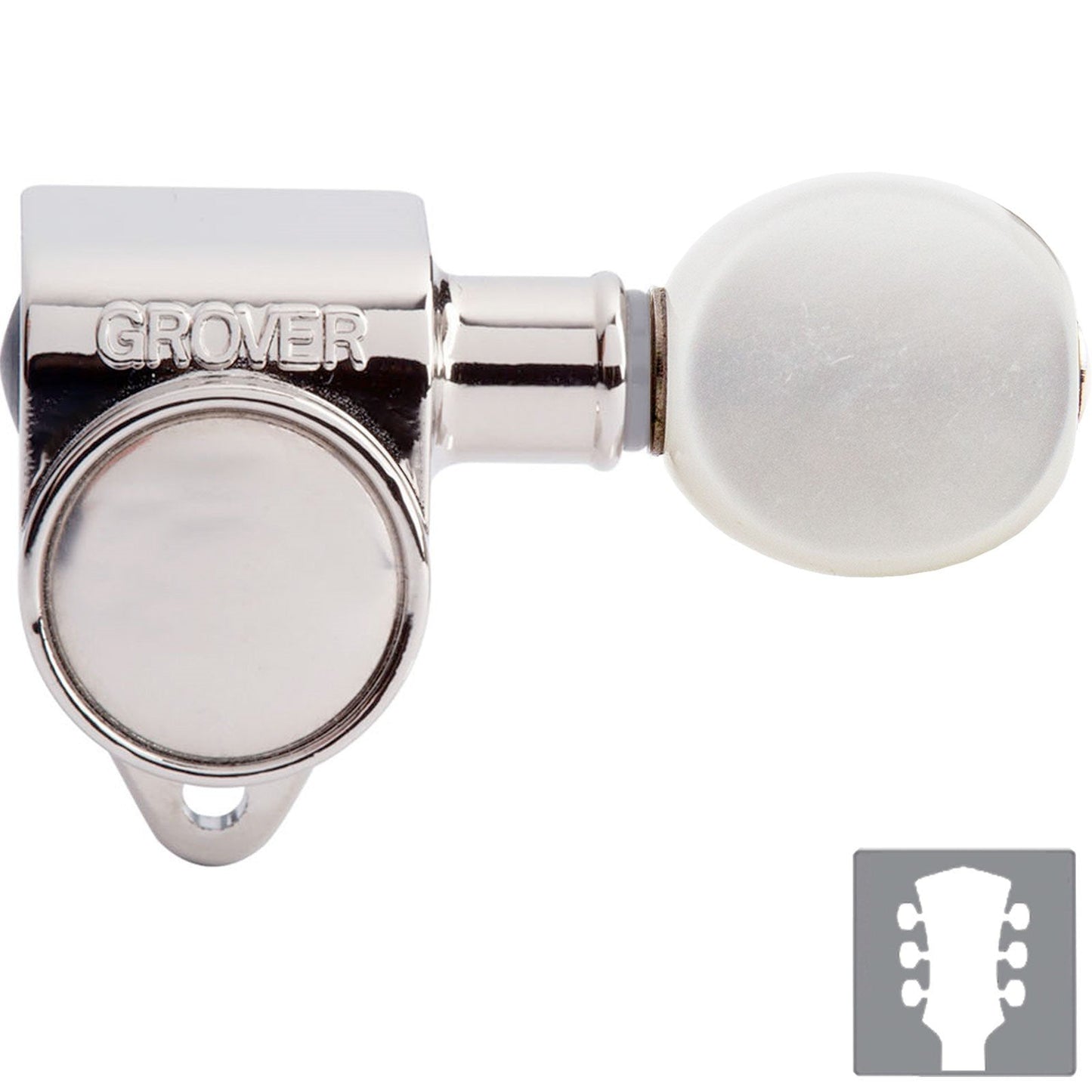 NEW Grover Rotomatic 3x3 Tuners OVAL PEARLOID Keys Fits Gibson® 102CK - CHROME